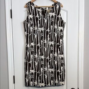 Apostrophe Brown and White Sheath Midi Dress Size 12